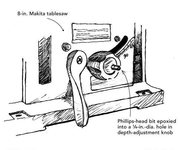 Makita Tablesaw Blade Adjustment Upgrade Fine Homebuilding