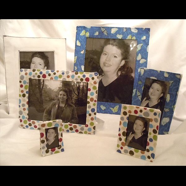 make 6 sizes of washable, sewn, fabric picture frames with one $5 ...