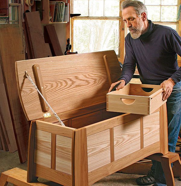 Hickory and Ash Blanket Chest FineWoodworking