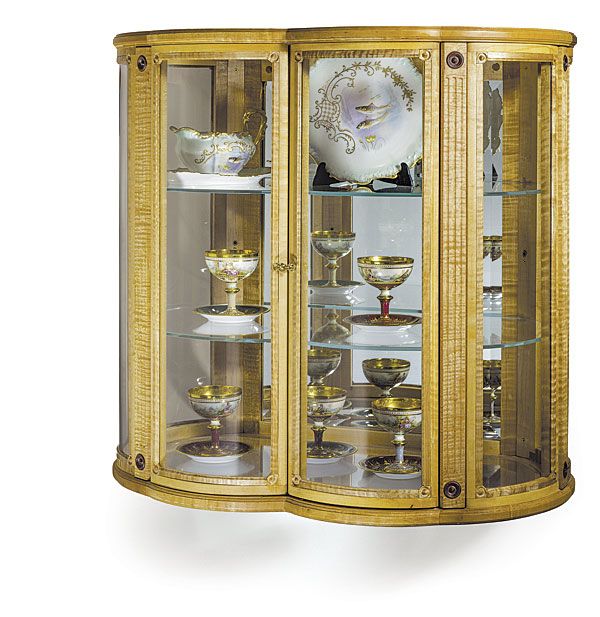 Maple curio deals cabinet