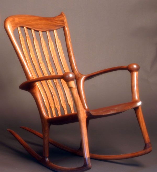 Walnut Sculpted Rocker - FineWoodworking