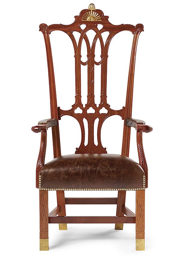 Rising Sun Mahogany Chair - FineWoodworking