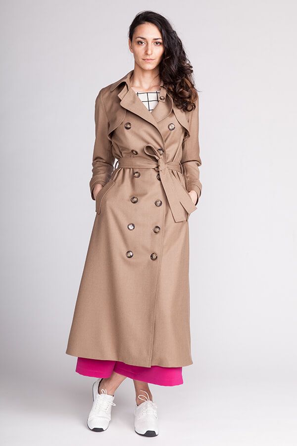 BACK GATHER DRESS TRENCH COAT 大特価販売 bli-involvert.no