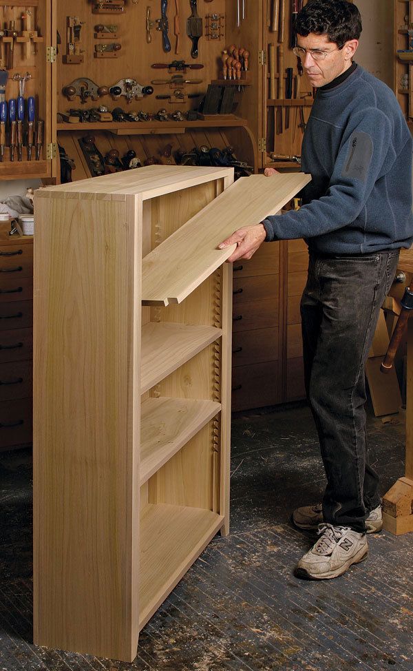 simple wooden bookshelf