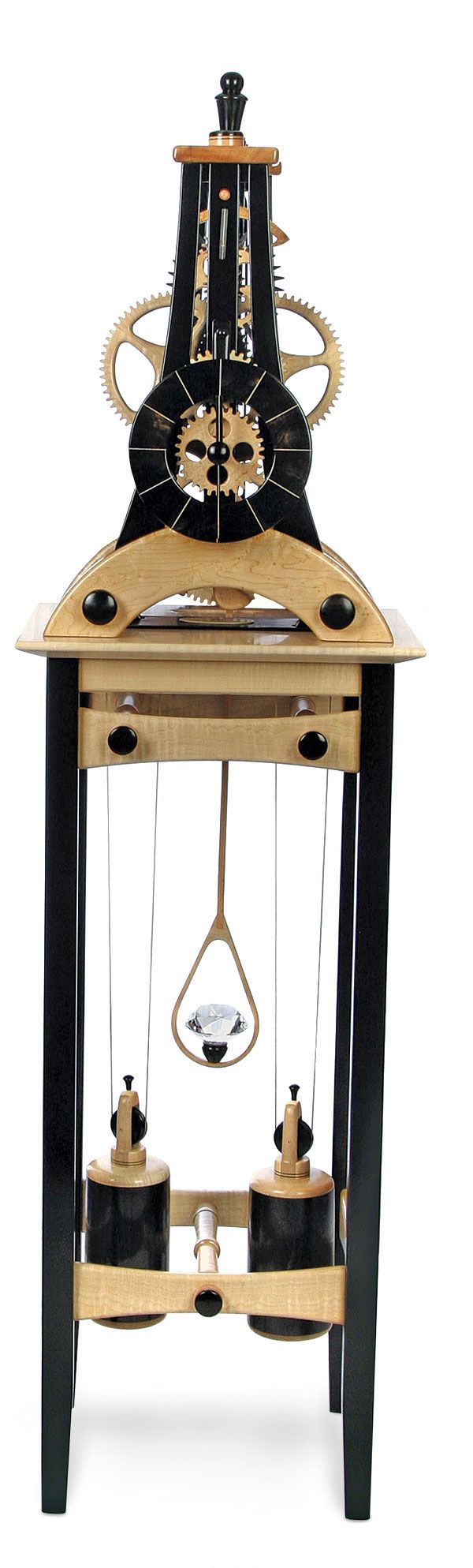Skeleton Clock of Maple, Ebony, Poplar, and Holly - FineWoodworking