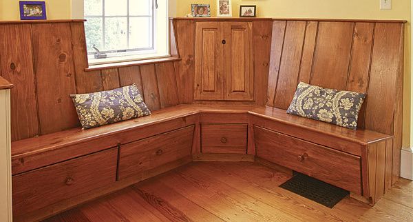 Kitchen corner bench seating deals with storage