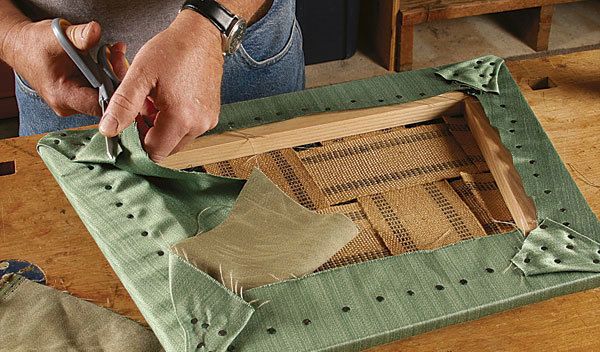 Basics Upholstery Techniques : How to attach elasticated webbing