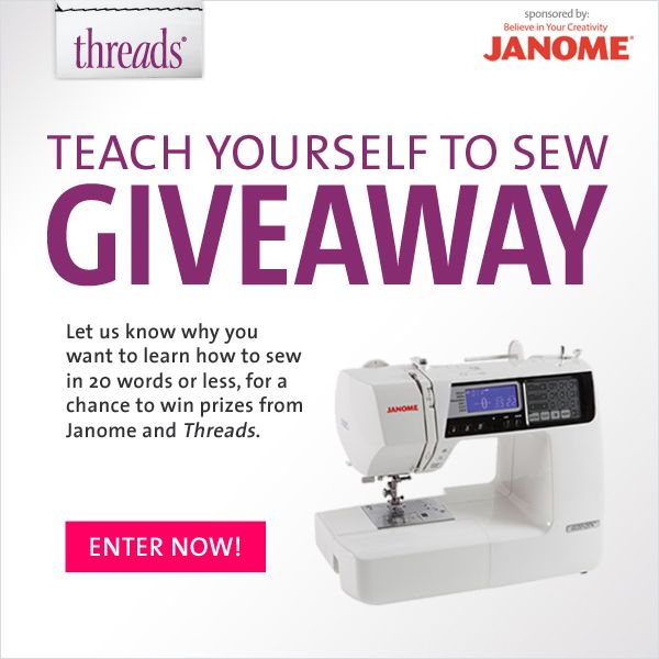 Enter the Teach Yourself to Sew Giveaway Sponsored by Janome - Threads