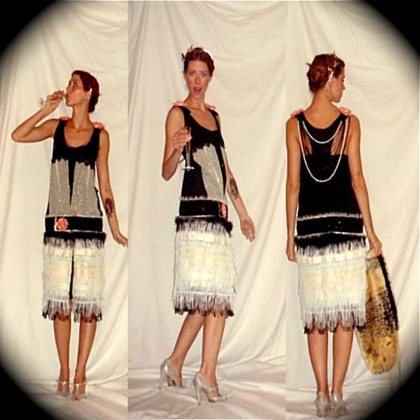 Roaring 20s Opulent dress and faux fur tippet - Threads