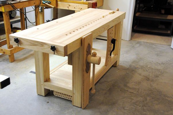 Roubo Bench with Hand made wooden Wagon-vise - FineWoodworking