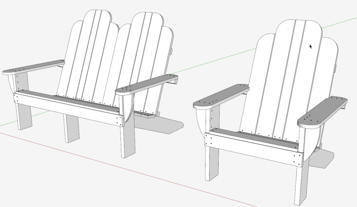 Adirondack chair online drawing