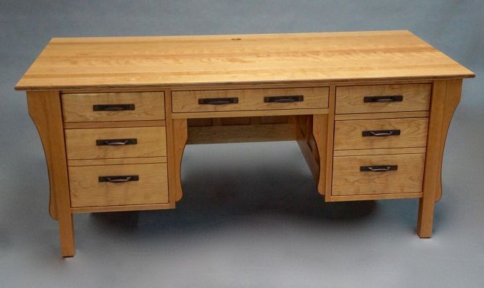 Mission style outlet executive desk