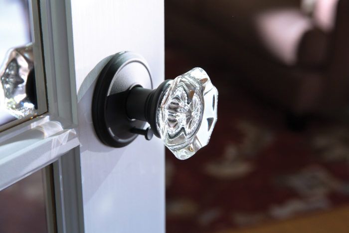 Simple style swaps with Schlage door hardware.