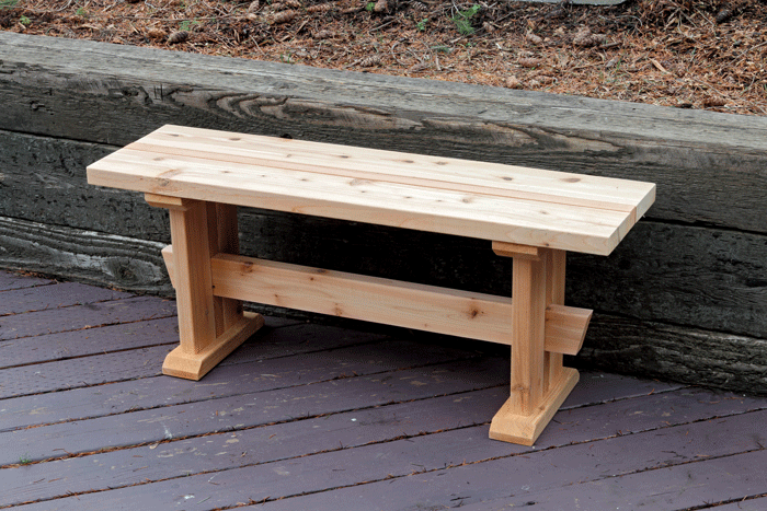 simple outdoor bench