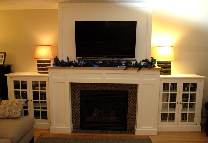 Media cabinets deals with fireplace