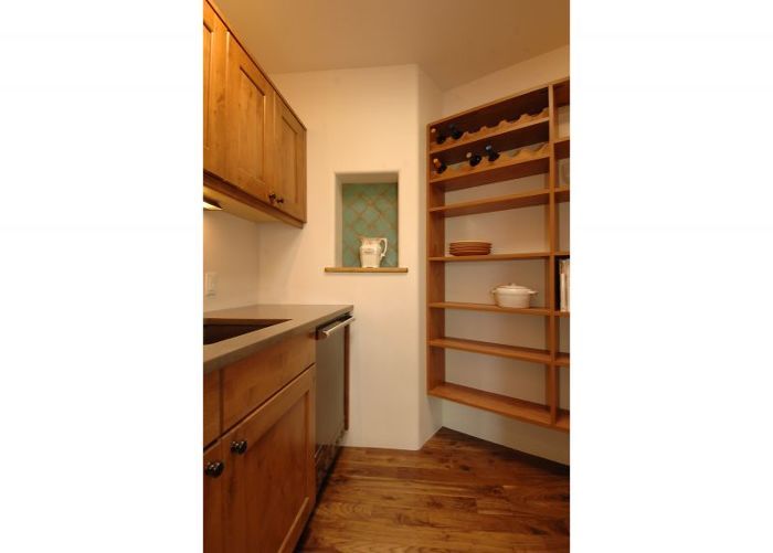 Pantry cabinet with broom closet