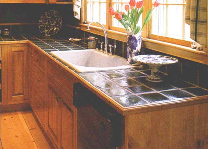 ceramic tile kitchen countertop
