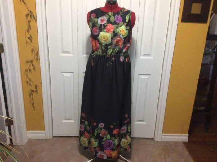 hot pink floral bridesmaid dresses Valentina Satin Floral Print Dress main image 1