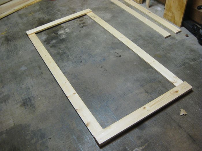 The "frame" of two 3-foot and two 6-foot pieces