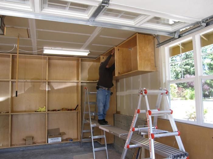 plywood garage cabinets