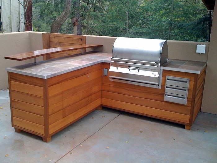 Cedar outdoor kitchen sale