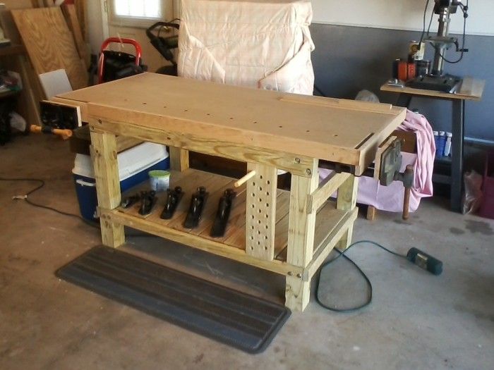 My first sale craftsman wooden workbench