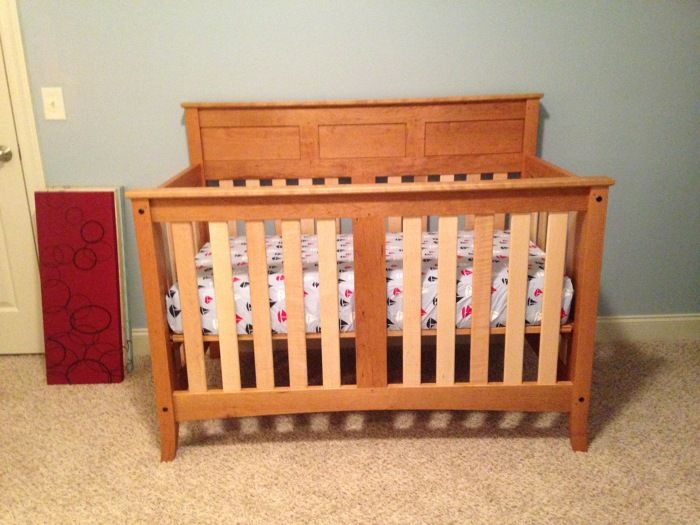 Cherry oak hot sale crib