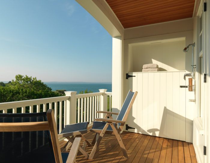 Outdoor Balcony Shower with a View - Fine Homebuilding