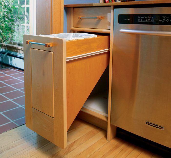 How to Build a Trash Can Cabinet with Pull Out Drawer - The Easy way