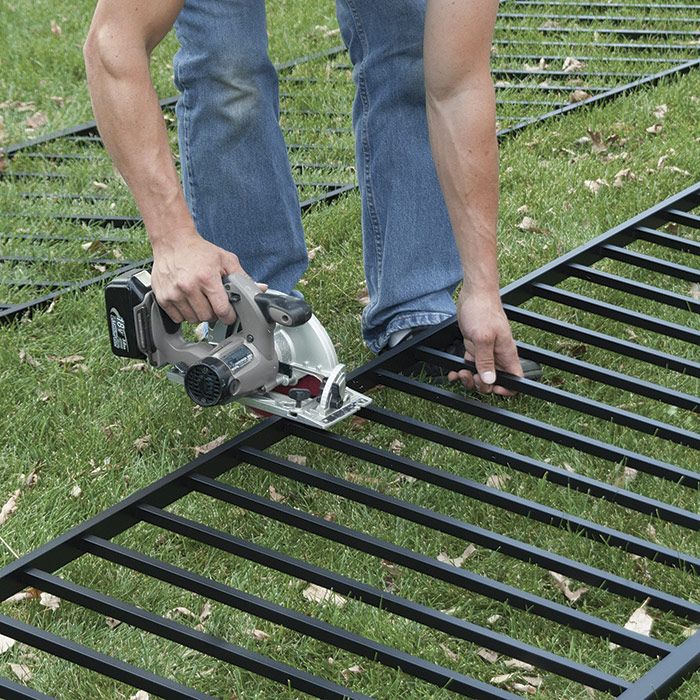 9. Cut the balustrade. Cutting the balustrade isn’t just a simple matter of lopping off enough to fill between the posts. Instead, you want to center the balustrade so the outermost balusters are an equal distance from each end. That means a bit of waste to avoid an awkward, unsymmetrical look.