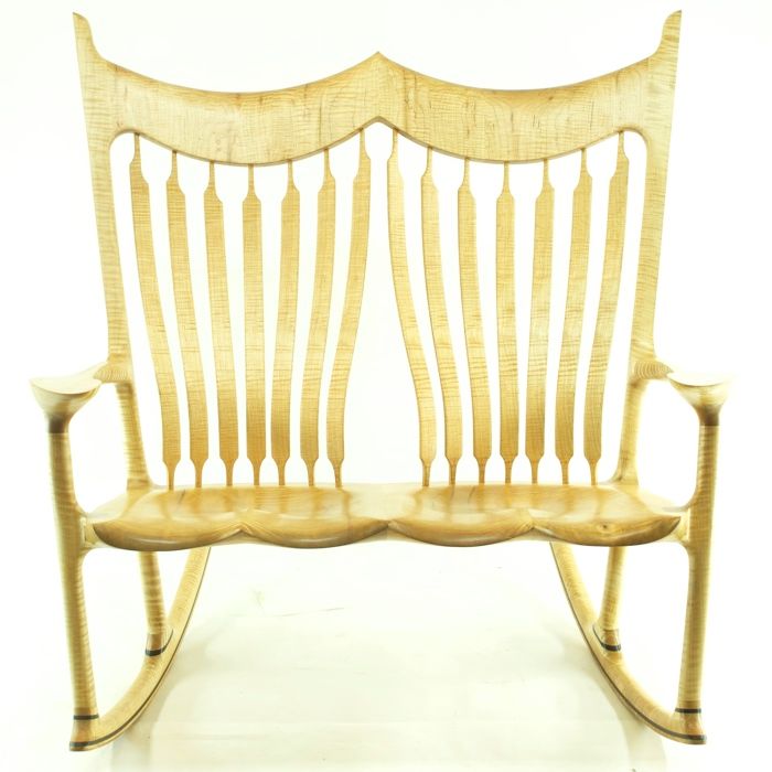 Curly Maple Double Rocking Chair - FineWoodworking