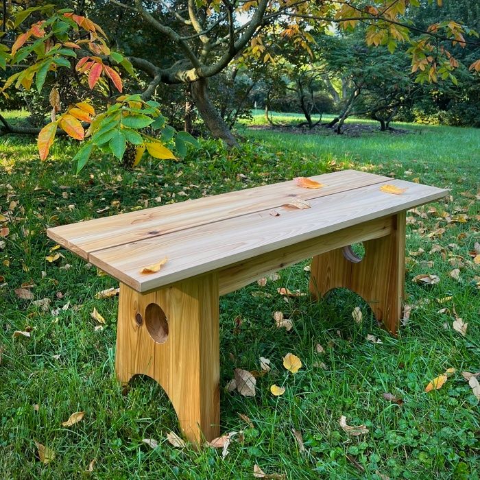 Outdoor on sale shaker bench