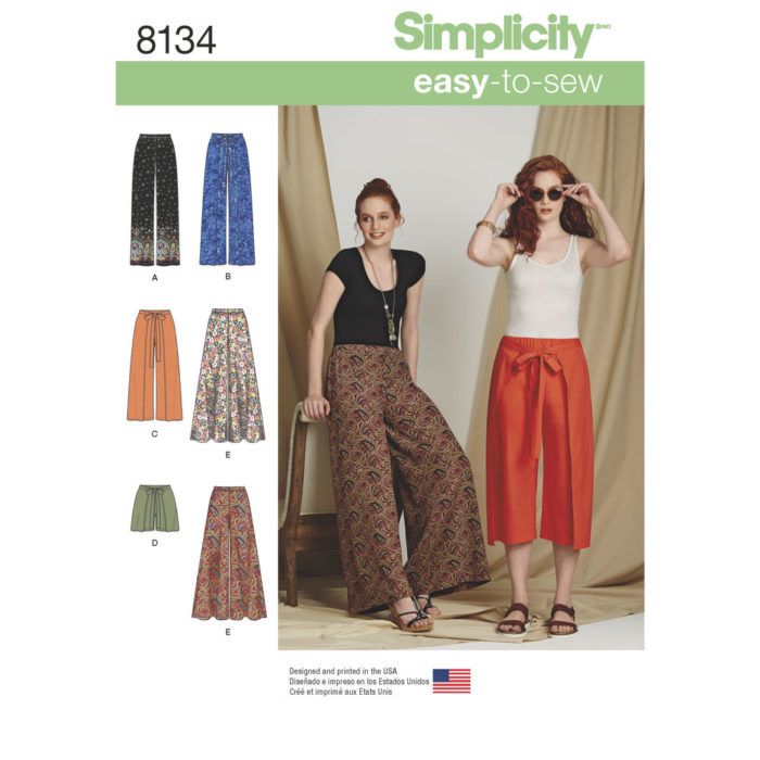 2020 Unique Women's Wide-Leg Pants Stitching Pleated Chiffon Skirt