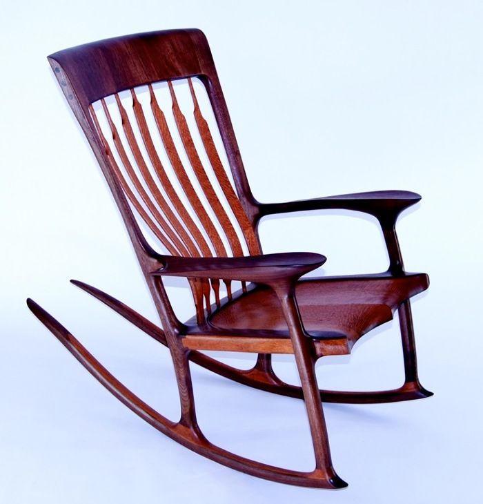 Walnut and Lacewood Rocking Chair - FineWoodworking