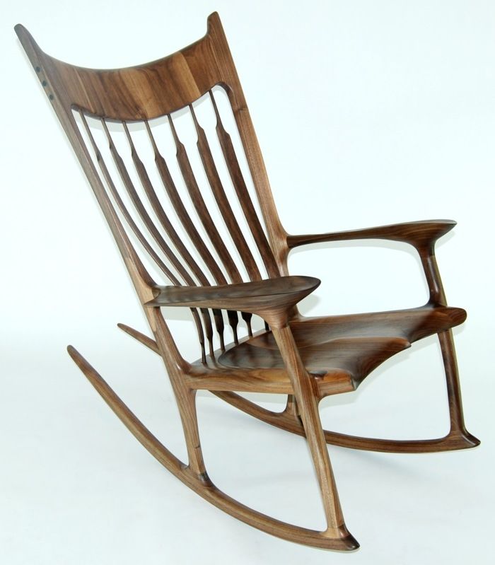 Inspiration 2.0 Walnut and Zebrawood rocking chair FineWoodworking