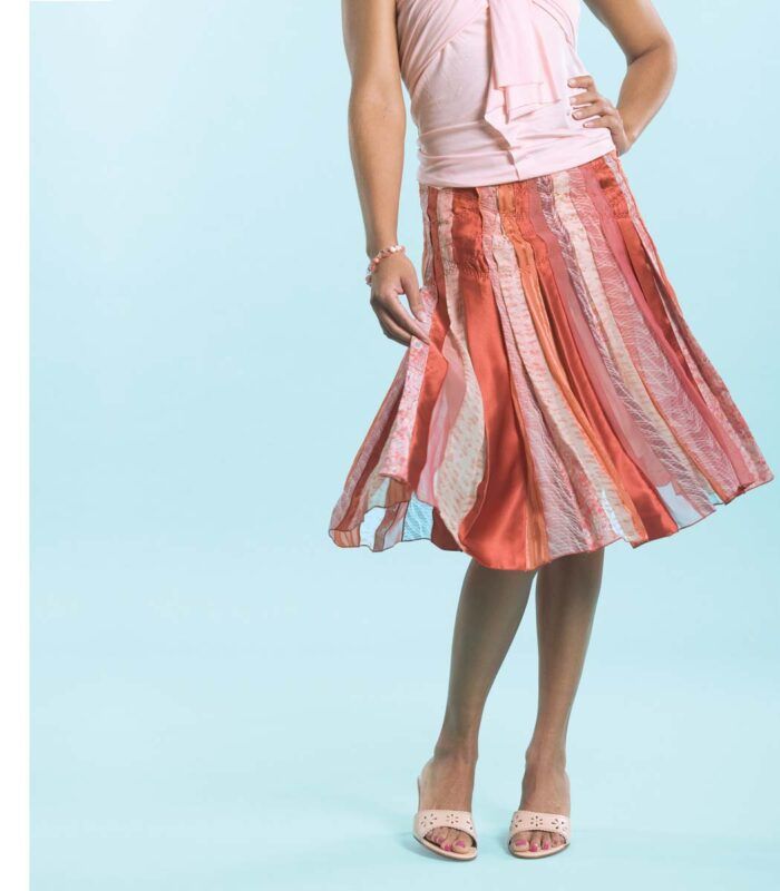 Design a Chic, Flowing Skirt with Fabric Strips - Threads