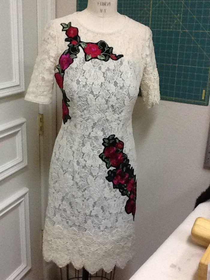 Embroidered Lace Dress - Threads