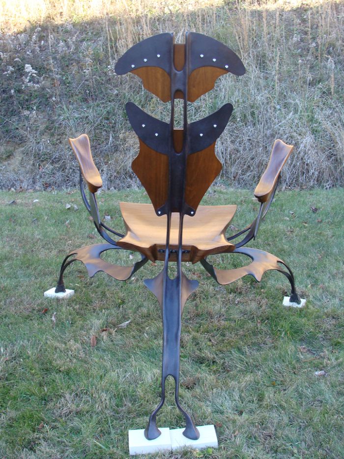 Carved Chair With Forged Frame - FineWoodworking
