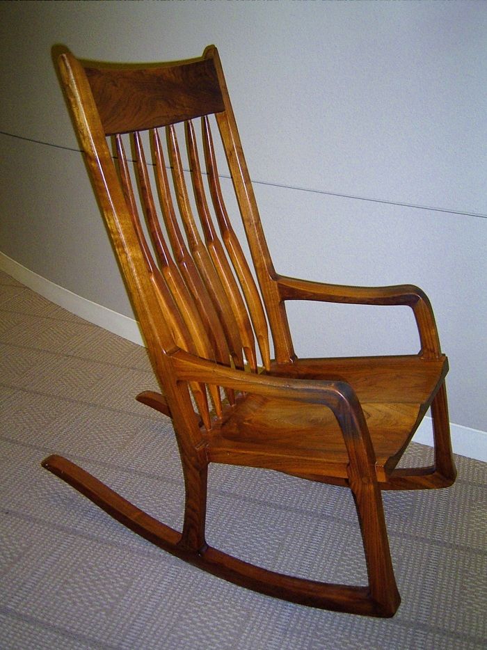 Rocker in black walnut. - FineWoodworking