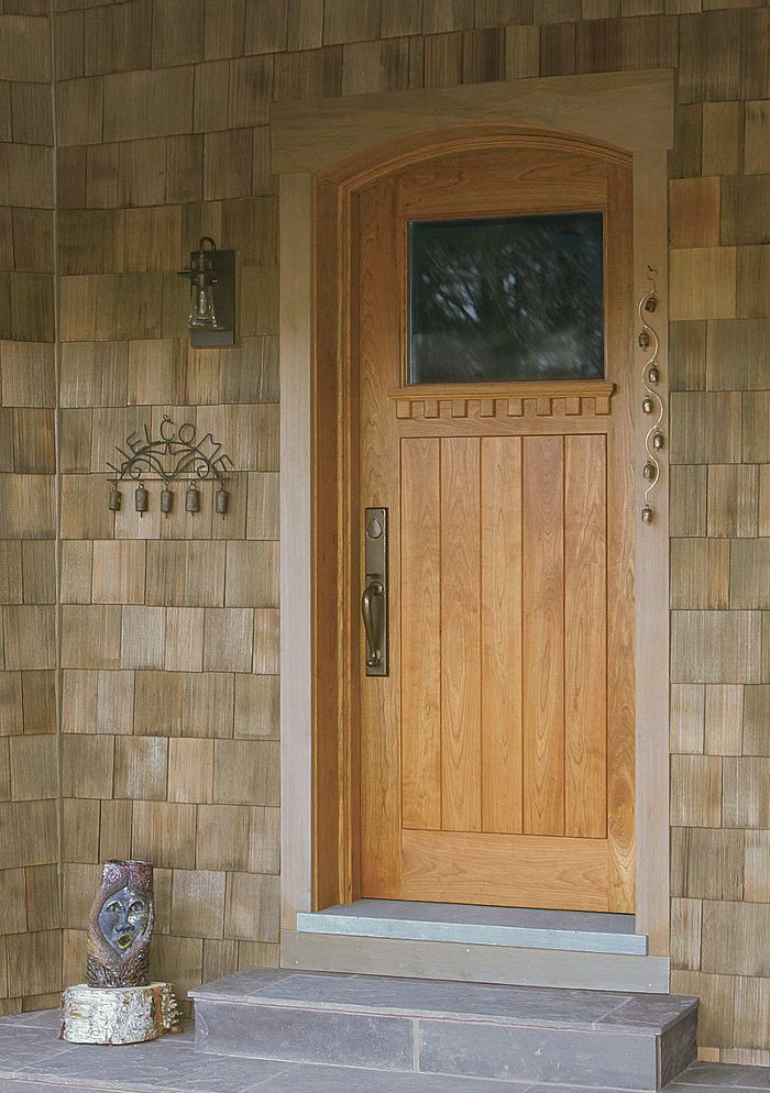 Mahogany Type Deluxe Oval Solid Wood Exterior Door