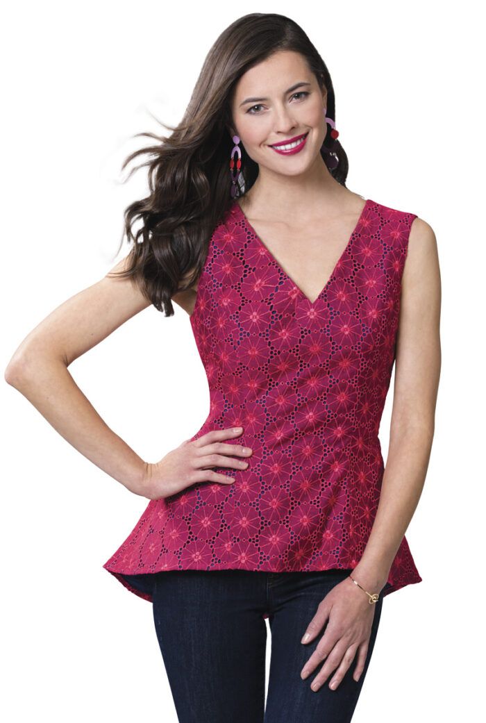 Buy ForMe Eyelet Frill Peplum Top 2024 Online