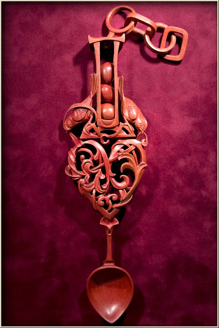 Welsh Lovespoon carved from a single piece of New South Wales rosewood ...