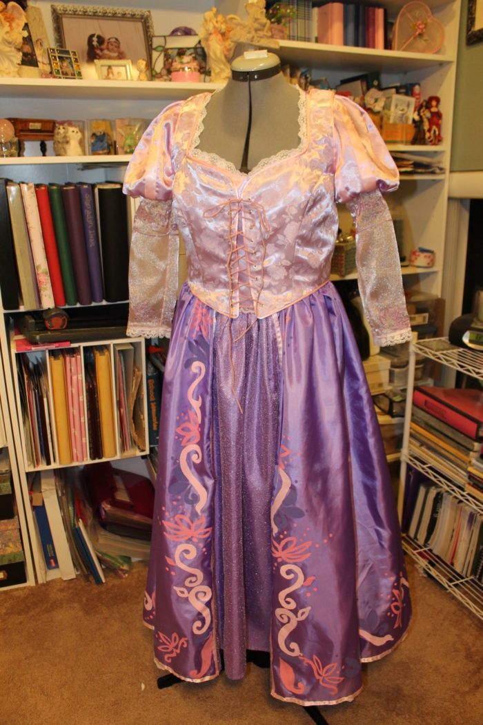 Hand Painted Hand Embroidered Tangled Rapunzel Costume Threads