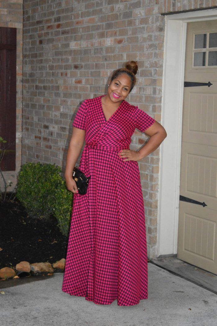 Pink polka outlet dot wrap dress