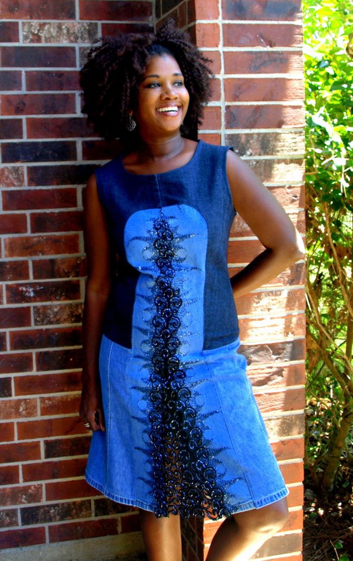 Upcycled/Refashioned Denim Dress - Threads