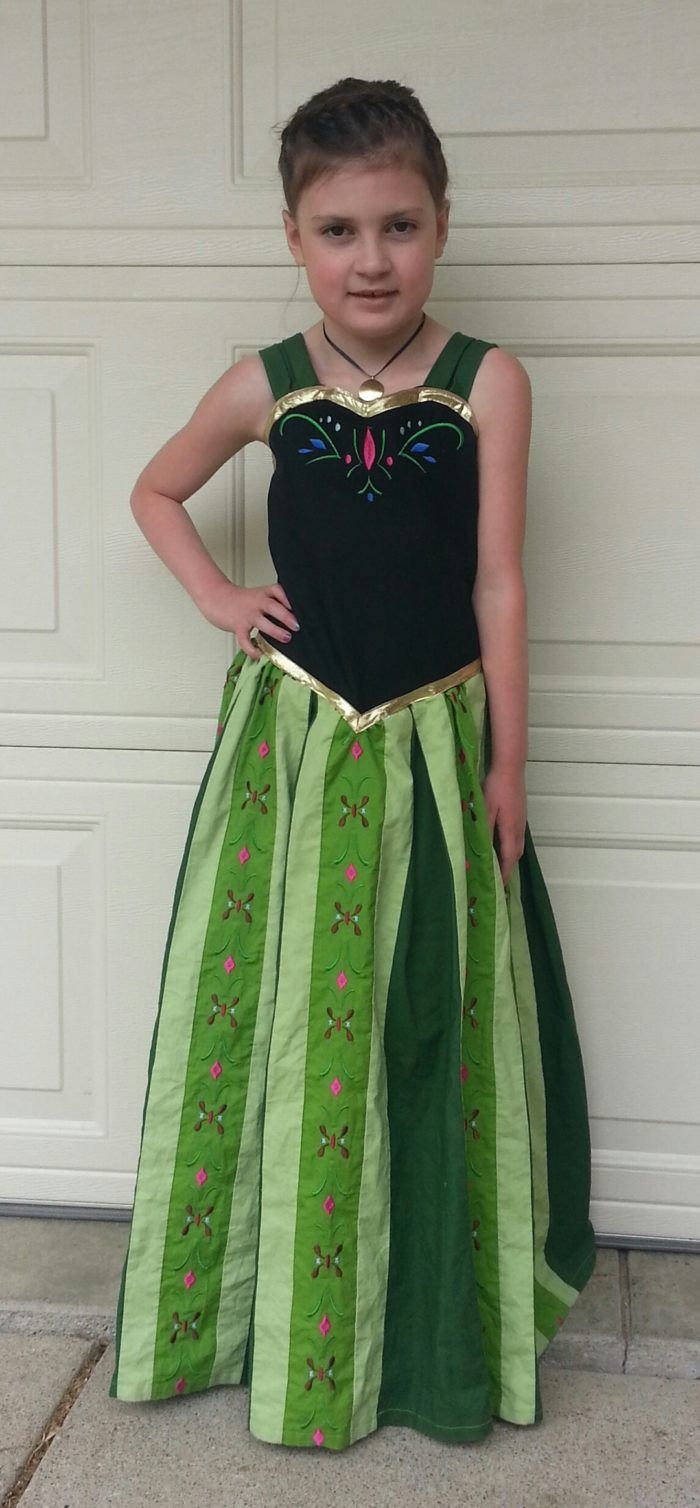 frozen anna green dress pattern