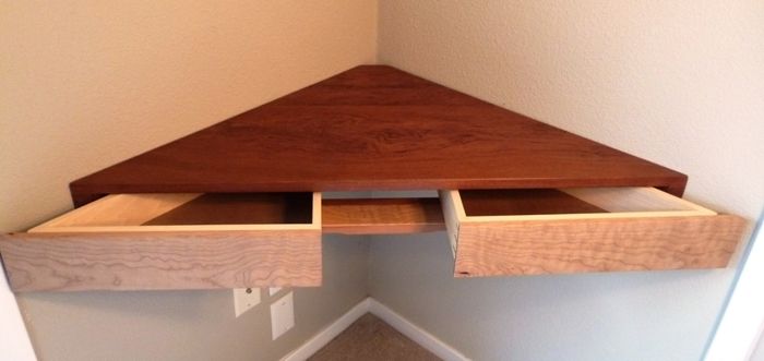 Floating Corner Shelf With Drawers - FineWoodworking