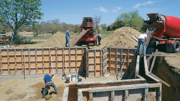 These are the two ways to get concrete from the truck to poured in