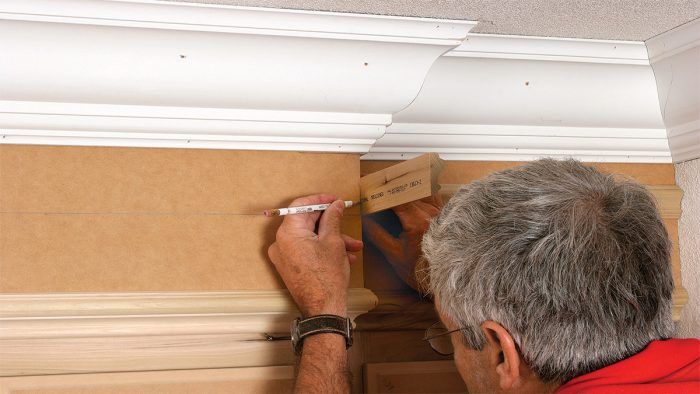 Crown molding and shelf above the doors.and real doors