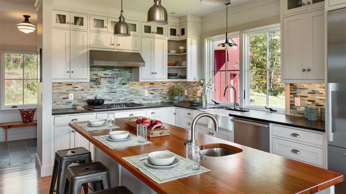 triangle kitchen island with sink